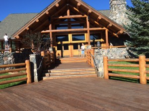 This is the Evergreen Lake House, where the wedding will take place. 